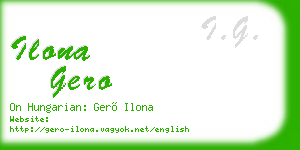 ilona gero business card